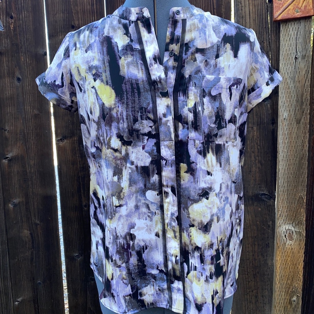 Simply Vera Wang Top FloralWomens PS Cap Sleeve Lightweight Casual Petite Small
